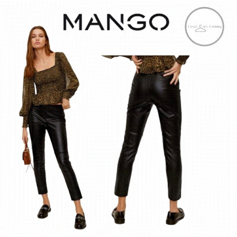 𝅺mango Faux Leather Pants Size XS